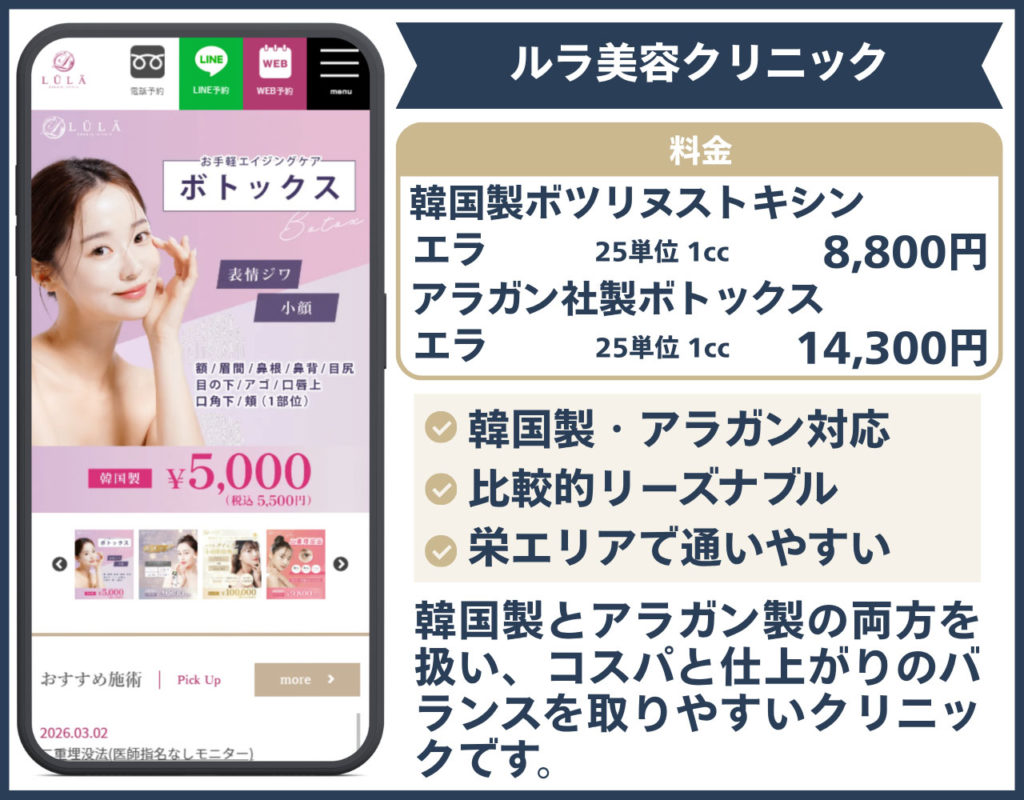 ルラ美容クリニック 名古屋栄院